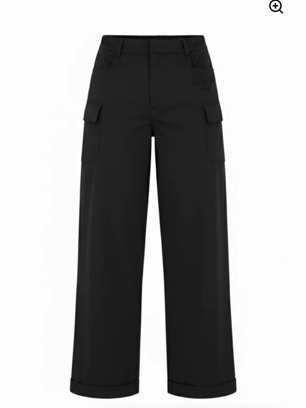 Aleeza Paris Black Wide-Leg Cargo Pants NWT - size XL - 31 inch inseam